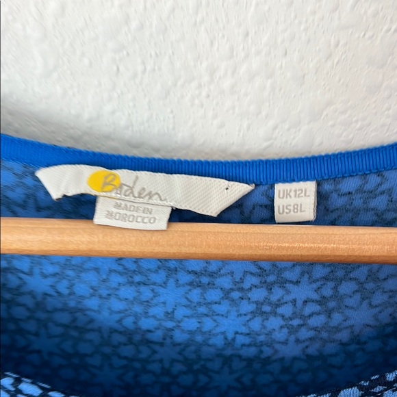 BODEN Blue Printed Tall Fit Amelie Jersey Dress - Picture 4 of 5